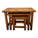 Solid pine nesting tables
