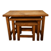 Solid pine nesting tables
