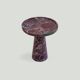 Side table in Rosso Levanto marble