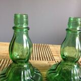 Pair of candlesticks in glass
