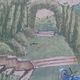 Ancient decorative panel in carved wood on the art of gardens in europe