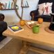 Solid oak coffee table