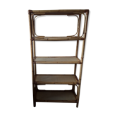 Étagère géante vintage en rotin années 60/70