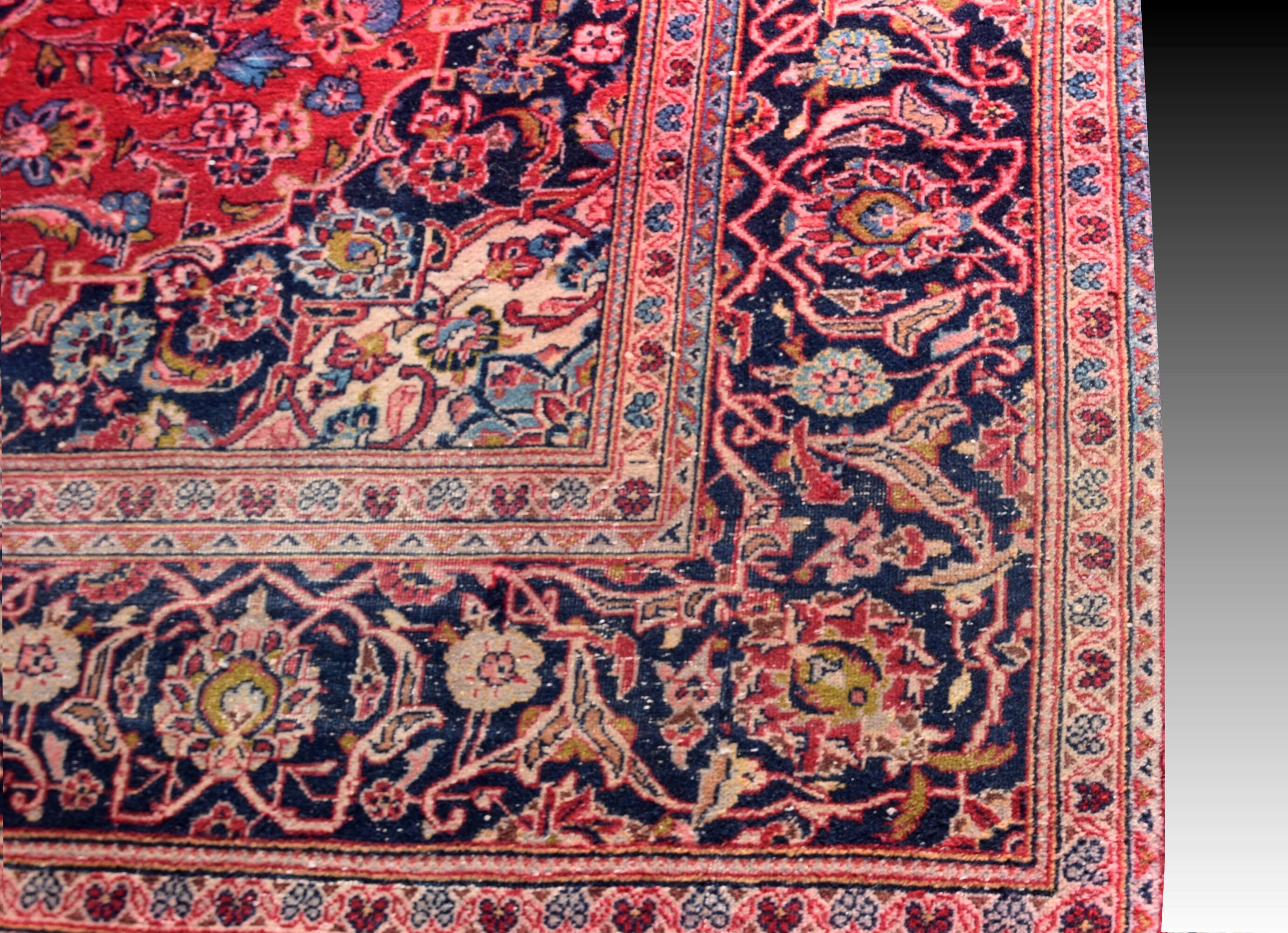 Tapis persan d'orient Iran KASHAN : 1.95 x 320 Mètres
