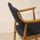Scandinavian chair 1960 curved armrests