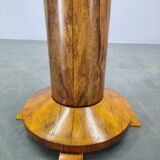 Art Deco Walnut Pedestal Table, Czechoslovakia, 1930s
