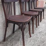 Chaises bistrot Baumann, années 50. (Lot de 4)