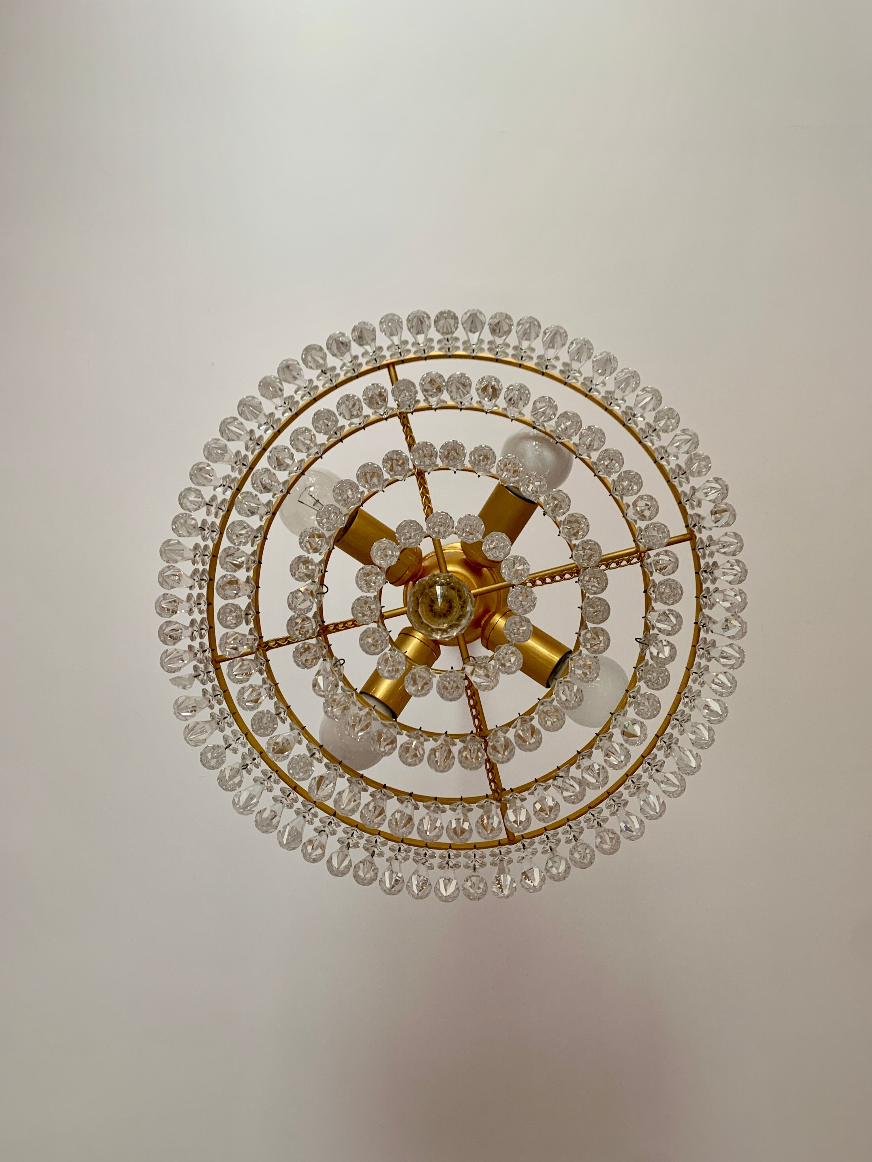 Crystal grapefruit chandelier