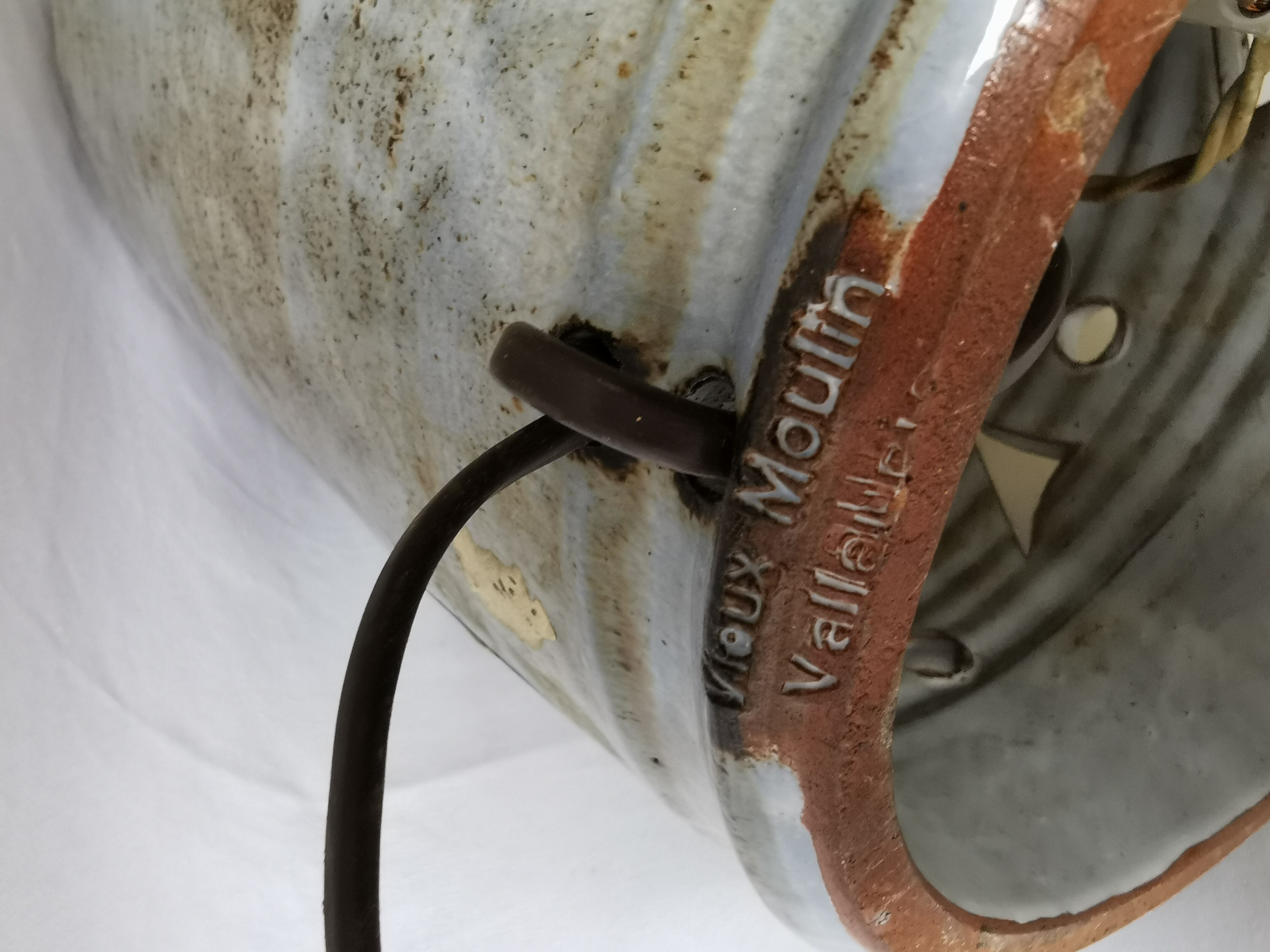 Lamp foot Vallauris 'old mill' 1960