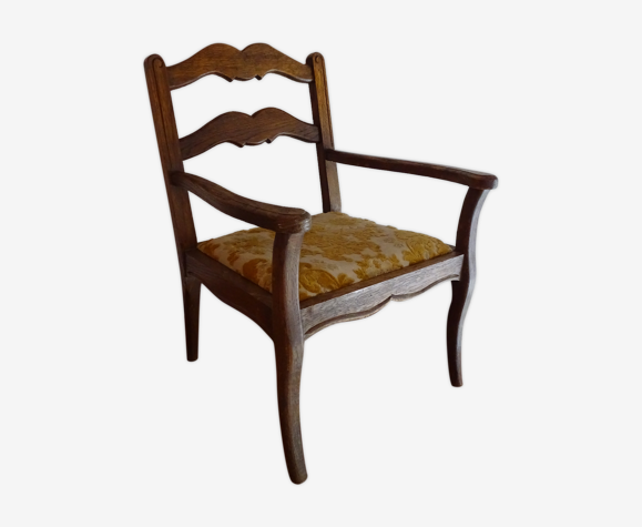 Fauteuil lorrain enfant ancien en chêne