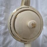 Antique pouring coffee pot in Gien earthenware, Valence model, A040