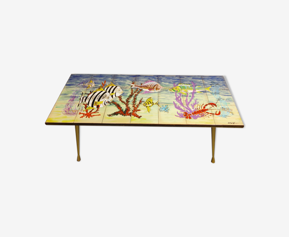 Table basse en céramique du milieu du siècle par Sigis, années 1960