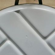Dish with ceramic compartments