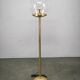 Space Age Bubble Glass and Brass Floor Lamp, Czechoslovakia, 1970s
