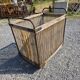 Ancient bakery cart made of rattan.
