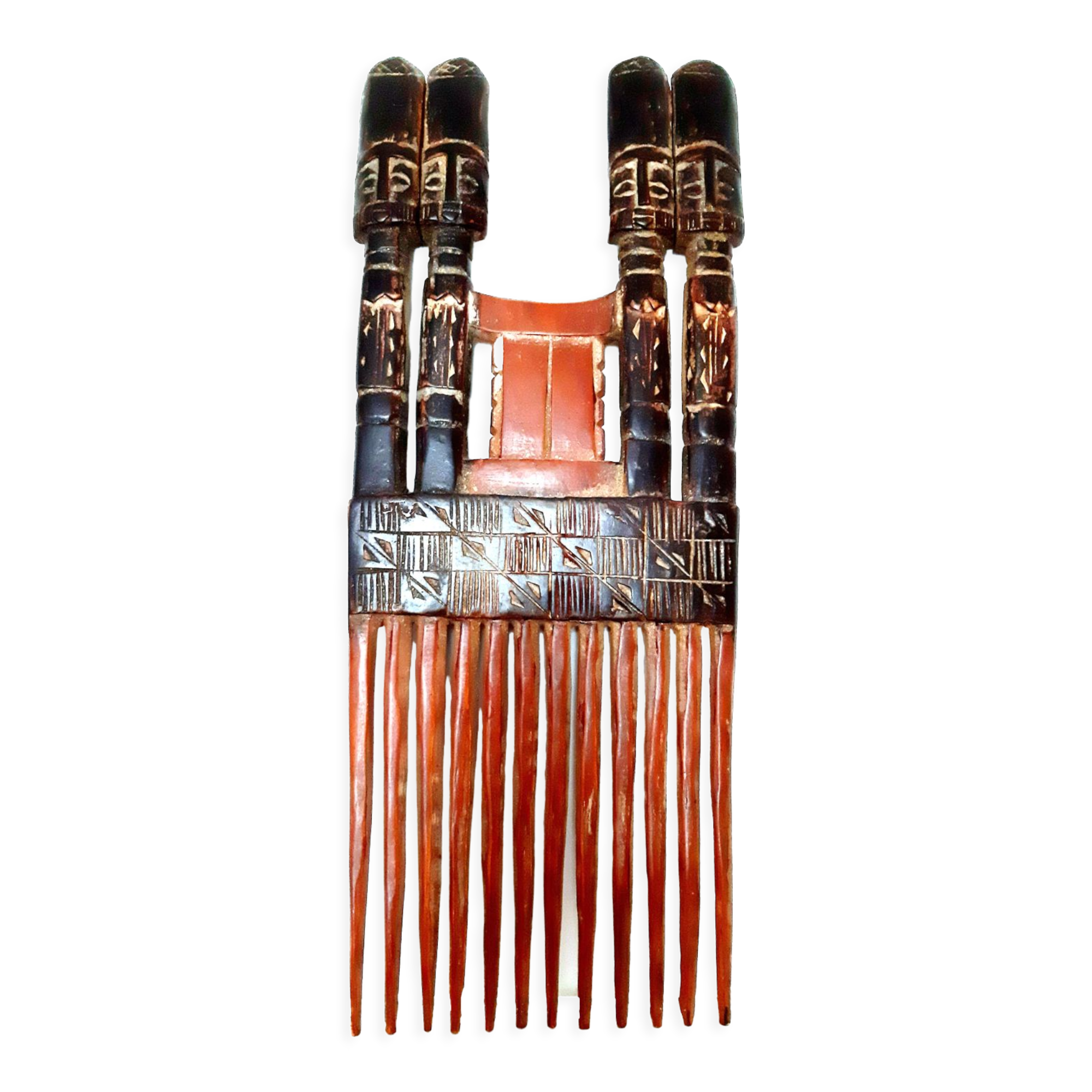 Peigne de décoration en bois massif du Ghana