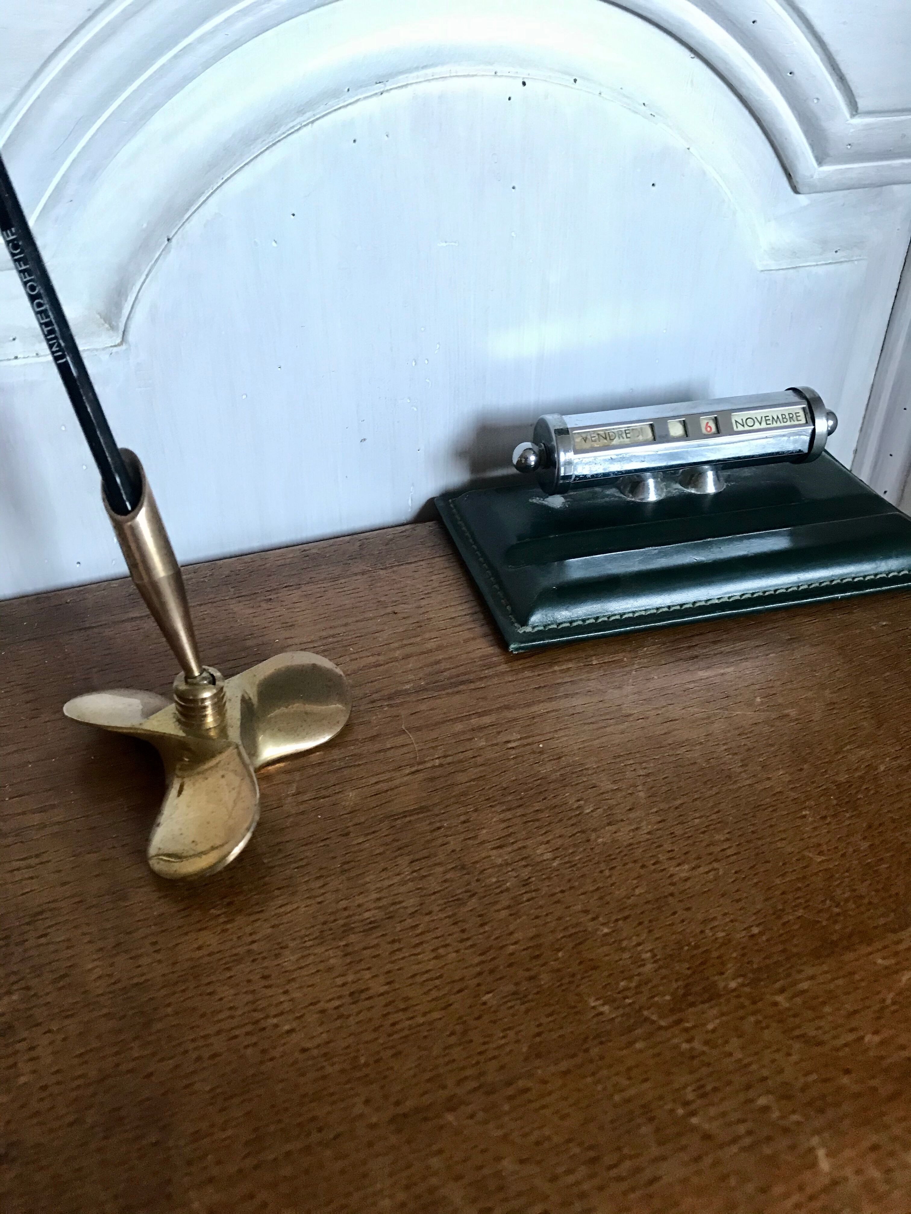 Porte stylo en laiton vintage