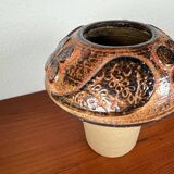 Mid-century modern stoneware mushroom vase by Haico Nitzsche for Søholm, 1960s.