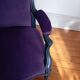 Voltaire armchair from the 19th century, purple velvet