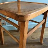 Vintage bistro chairs in natural wood marked luterma