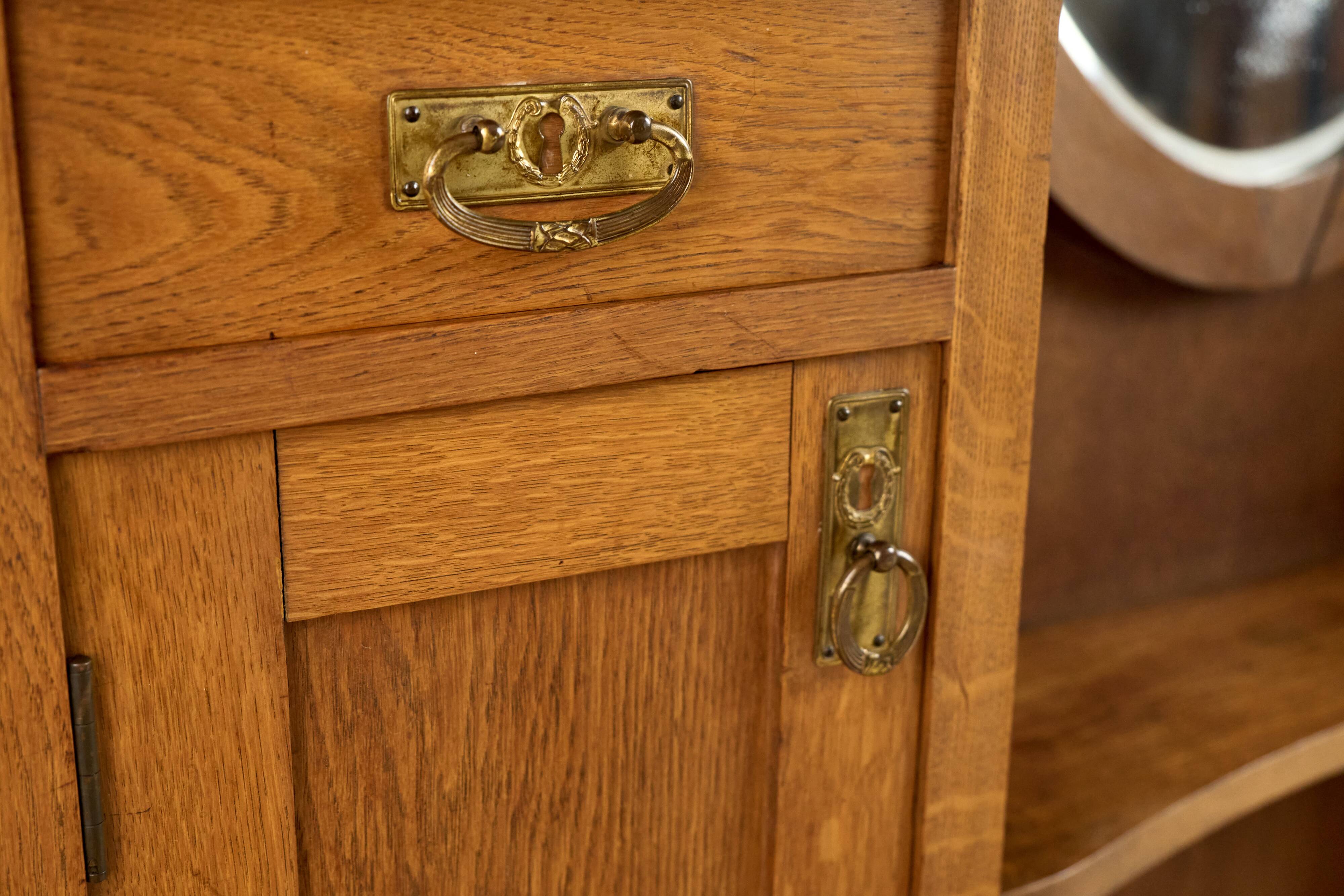 Antique Wooden Vanity, 1920s, Czechoslovakia