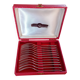 Box of 12 stainless steel dessert forks Devouge Dupont silverware