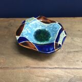 Modernist trinket bowl in enamelled terracotta