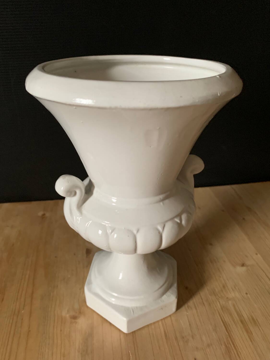 White ceramic vase
