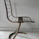 Set of 4 vintage chairs, chromed metal, France 1970