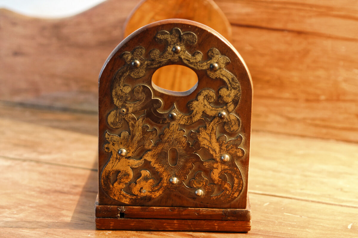 Mahogany and chiseled brass book greenhouse