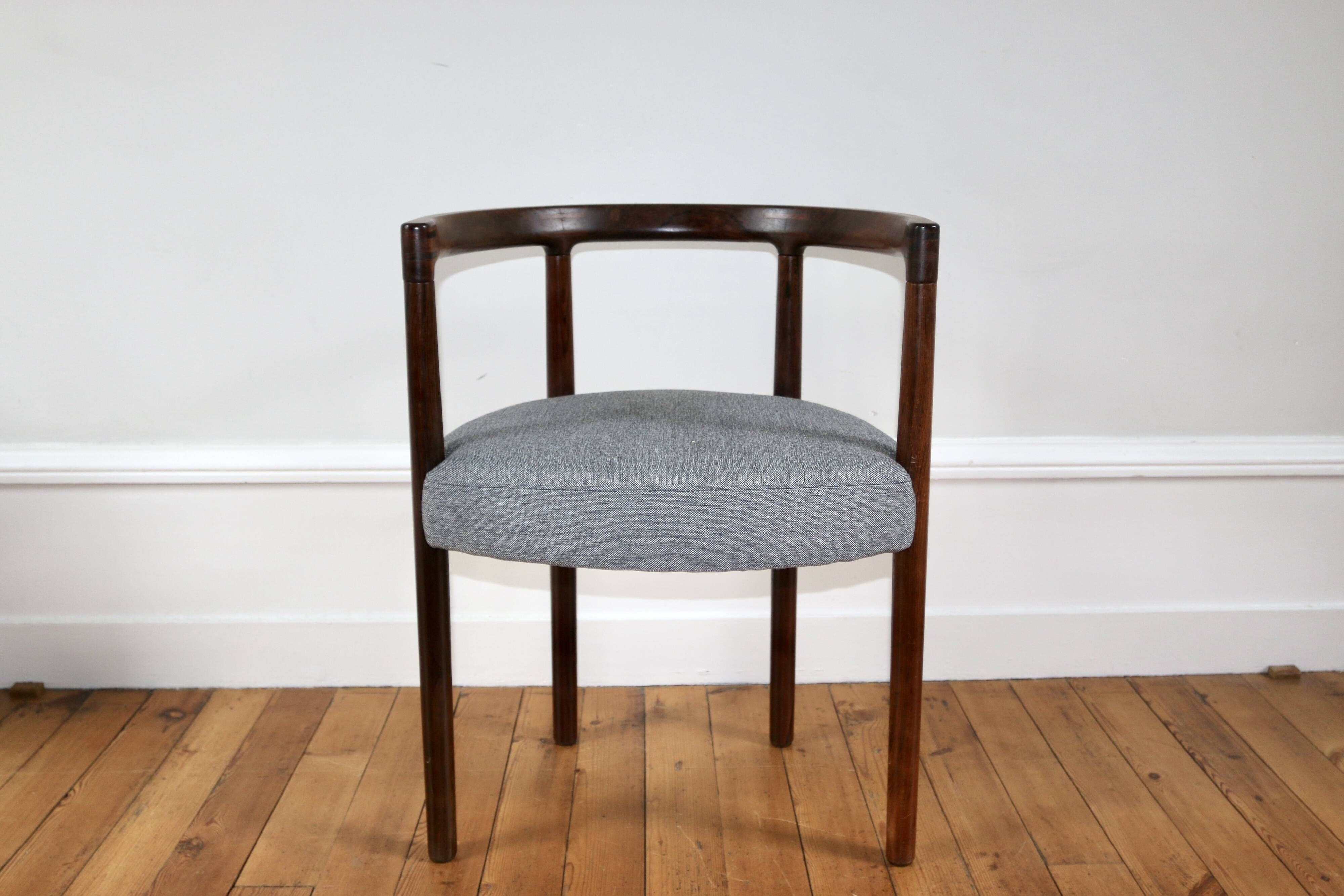 Scandinavian bridge chair in rosewood by Ole Gjerlov-Knudsen, 1960