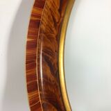 Old oval frame patinated wood & gilded stucco 1930, 52x40cm