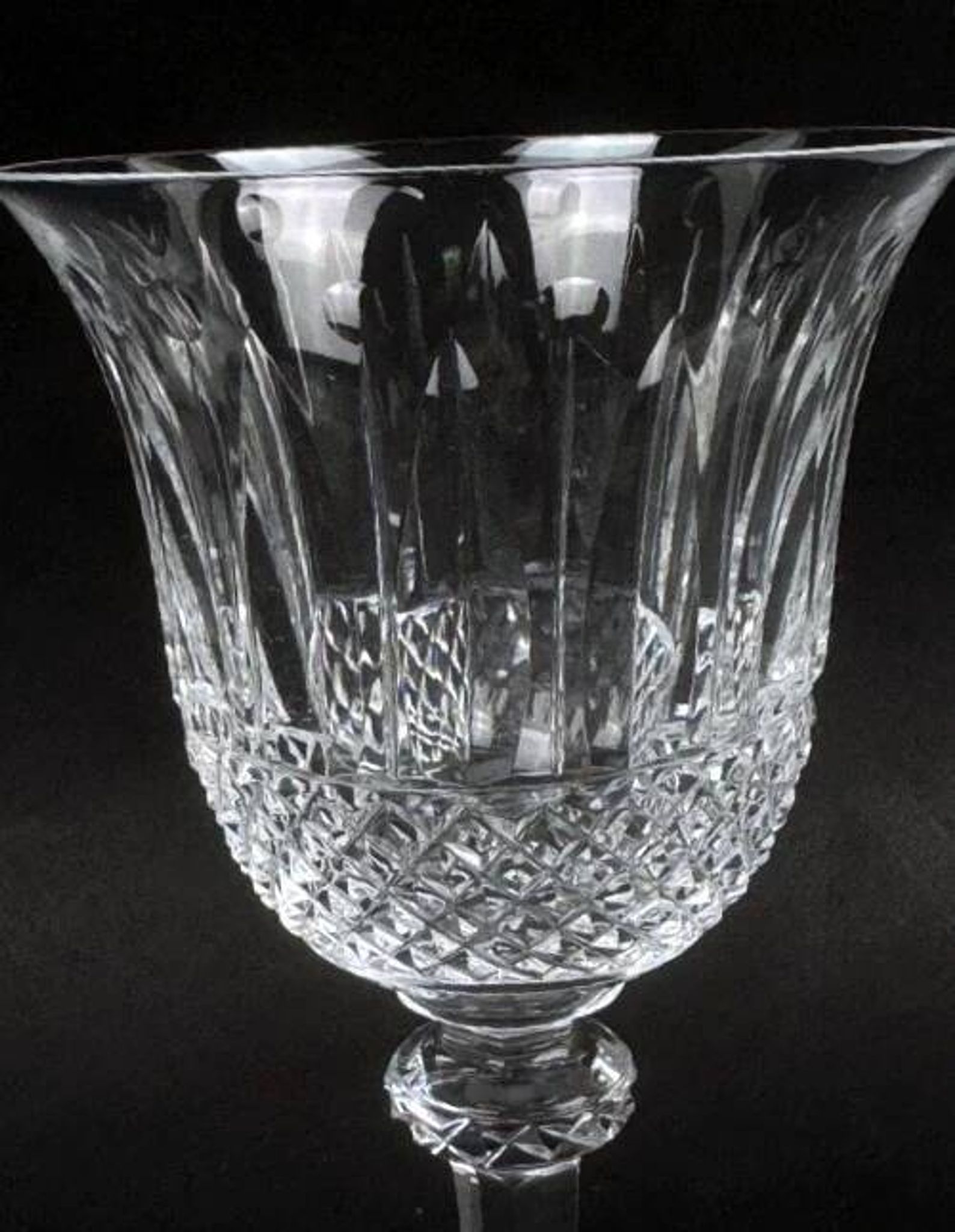 Six Saint-Louis Tommy cut crystal water glasses, height 18.3 cm.
