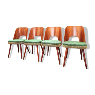 Ensemble de quatre chaises par O. Haerdtl pour Ton Tchécoslovaquie, années 1960