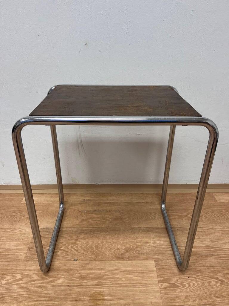 Rare Bauhaus chrome Nesting Table B9, Marcel Breuer, 1930s