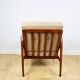PRL armchair "Stefan" oak wood vintage beige - gold boucle - 3 pieces available