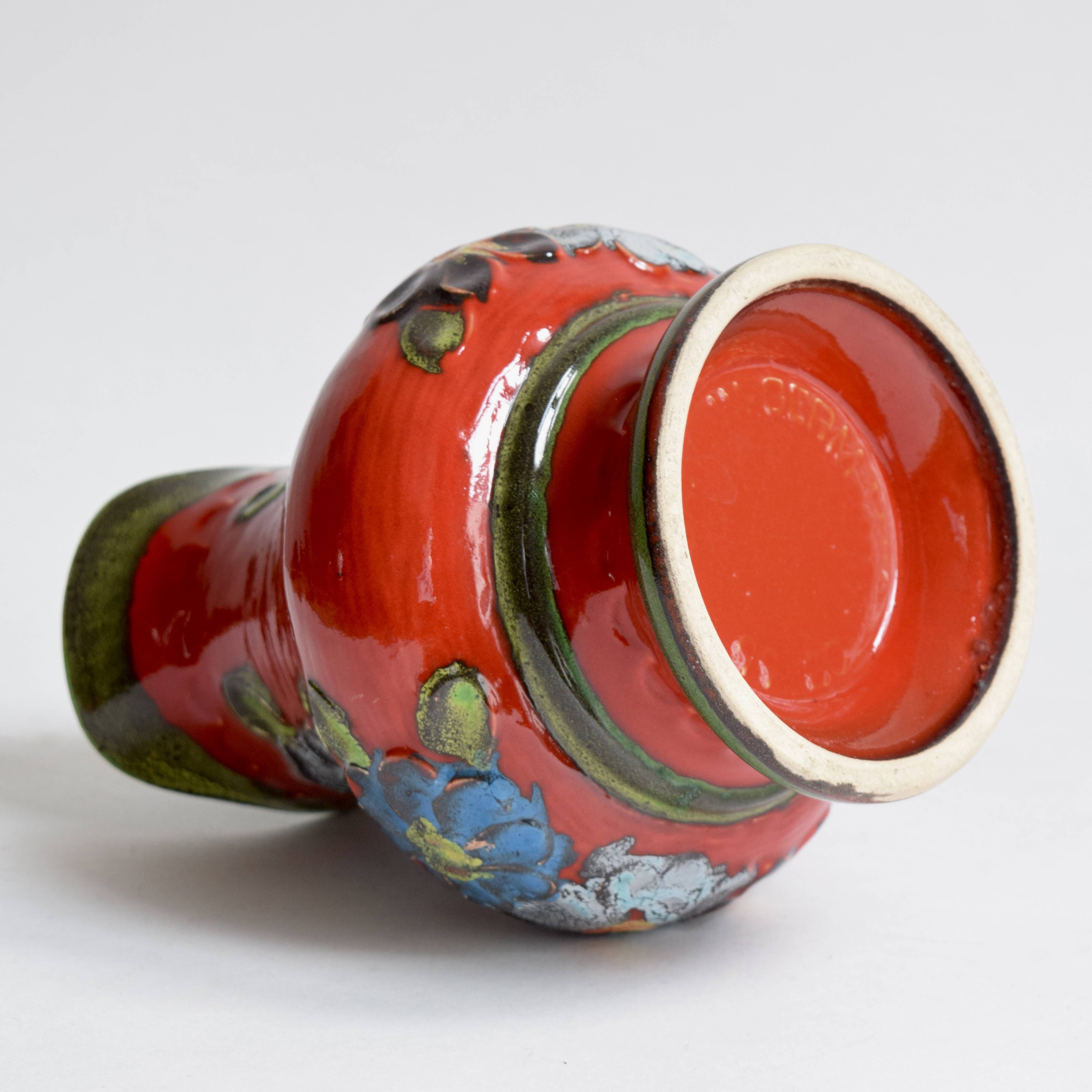 Bay Keramik - Vintage pitcher model 99 20 - Floral decor - Made in West Germany