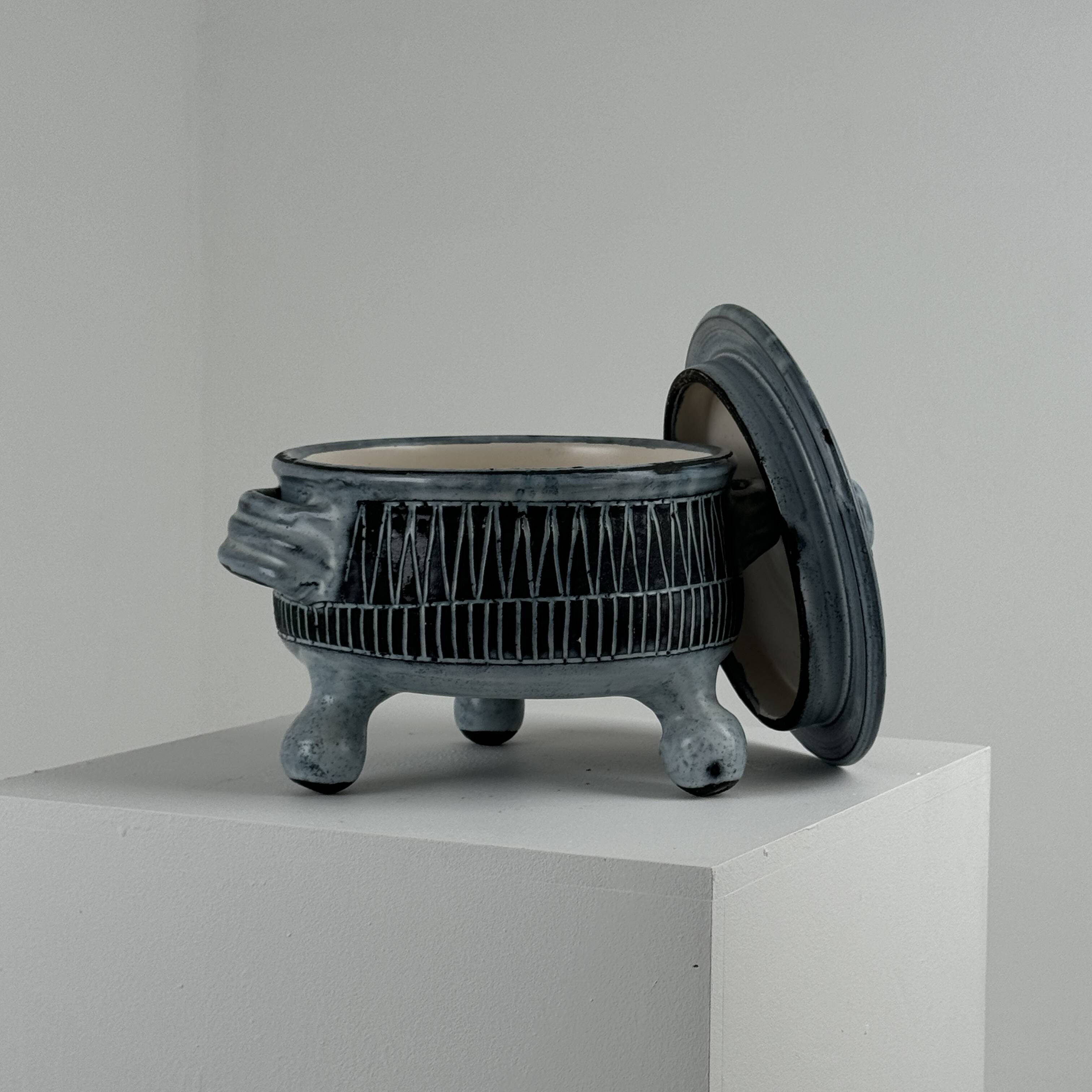 Pair of ceramic soup tureens by Jacques Pouchain, Dieulefit, circa 1960