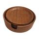 Under glass under wooden bock vintage teak style 1960