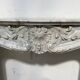Louis XV style white Carrara marble fireplace, 19th century.