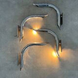 Vintage Chrome Wall Lights – 4 available