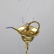 Italian mid-century glass and brass pendant light, 1960s