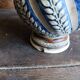 Vintage German Westerwald stoneware jug with cobalt blue floral relief