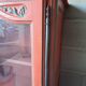 Buffet vitrine rouge terracota