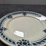 Lot 10 assiettes plates anciennes Badonviller modèle Jeanne