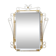 Italian brass mirror with scrolls, mid-century - 1950s