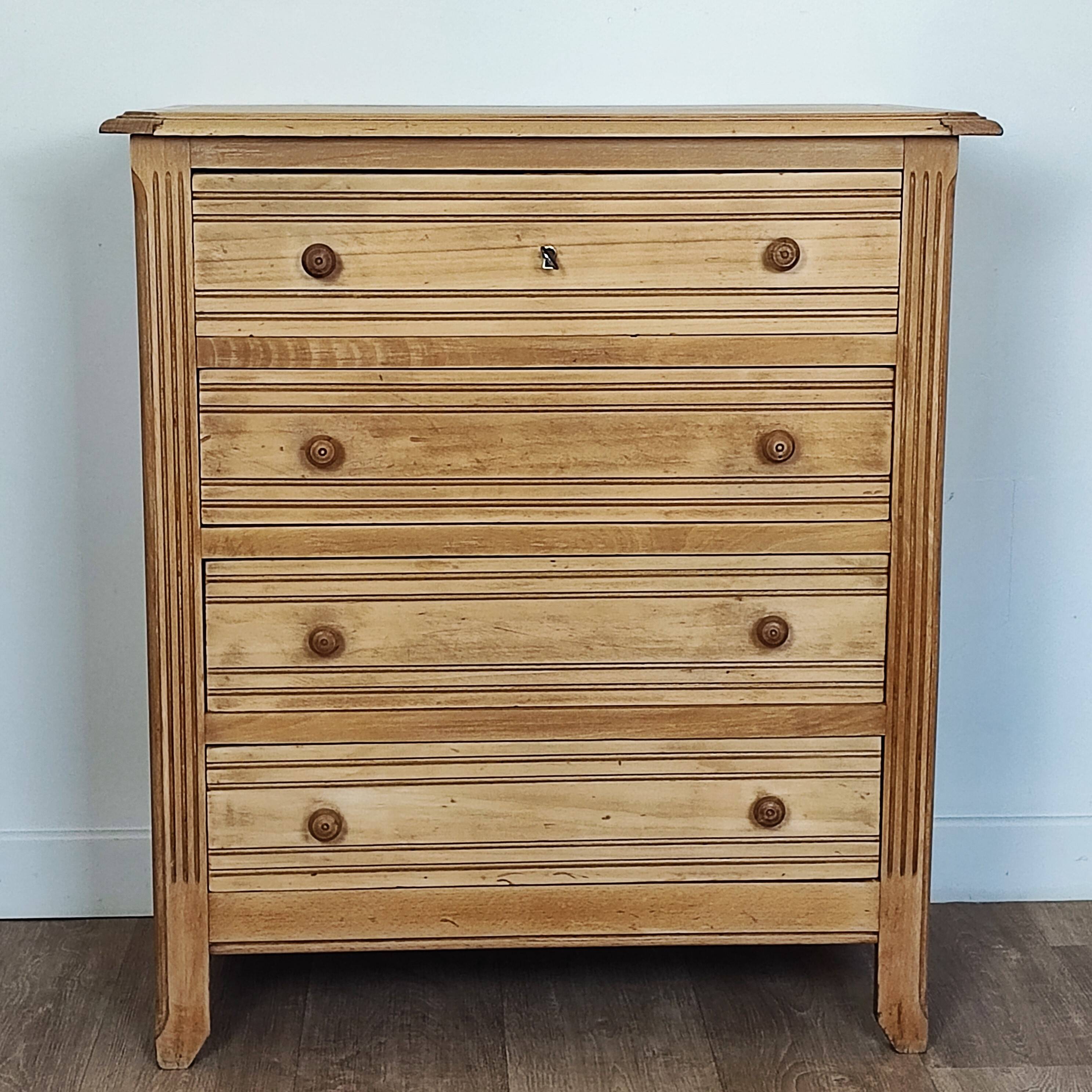 Commode Art Déco bois brut