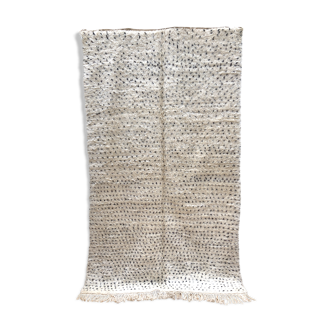 Tapis berbère marocain Marmoucha à pois gris anthracite 278x166cm