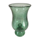 Mint green bubbled glass photophore – Biot glassware