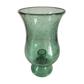 Photophore en verre bullé vert menthe – Verrerie de Biot